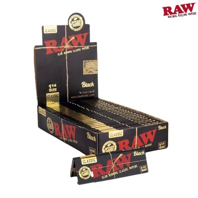 RAW BLACK CLASSIC 1 1/4  24CT/PACK